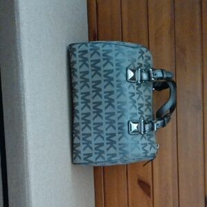 Michael Kors Black and Gray Logo Satchel